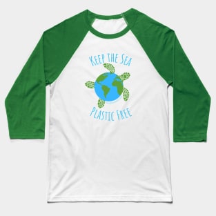 Keep the Sea Plastic Free Baseball T-Shirt